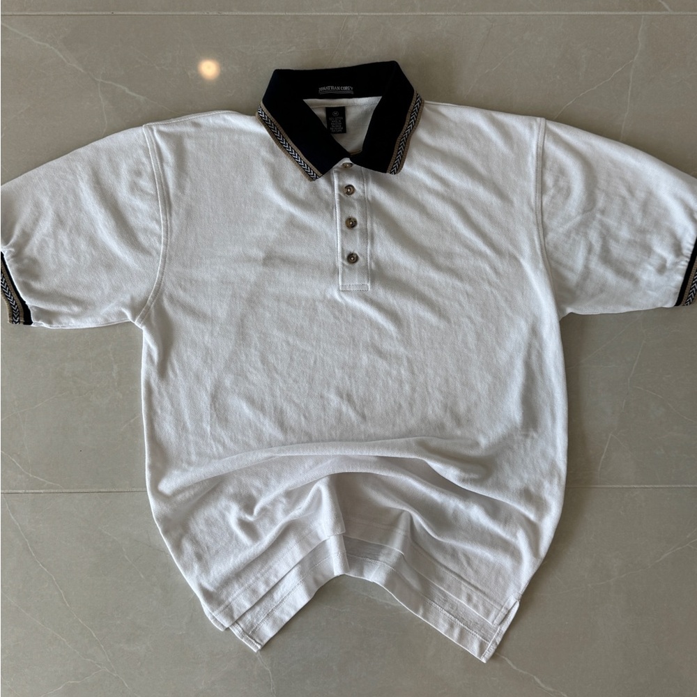 Vintage Style Classic White Polo Shirt